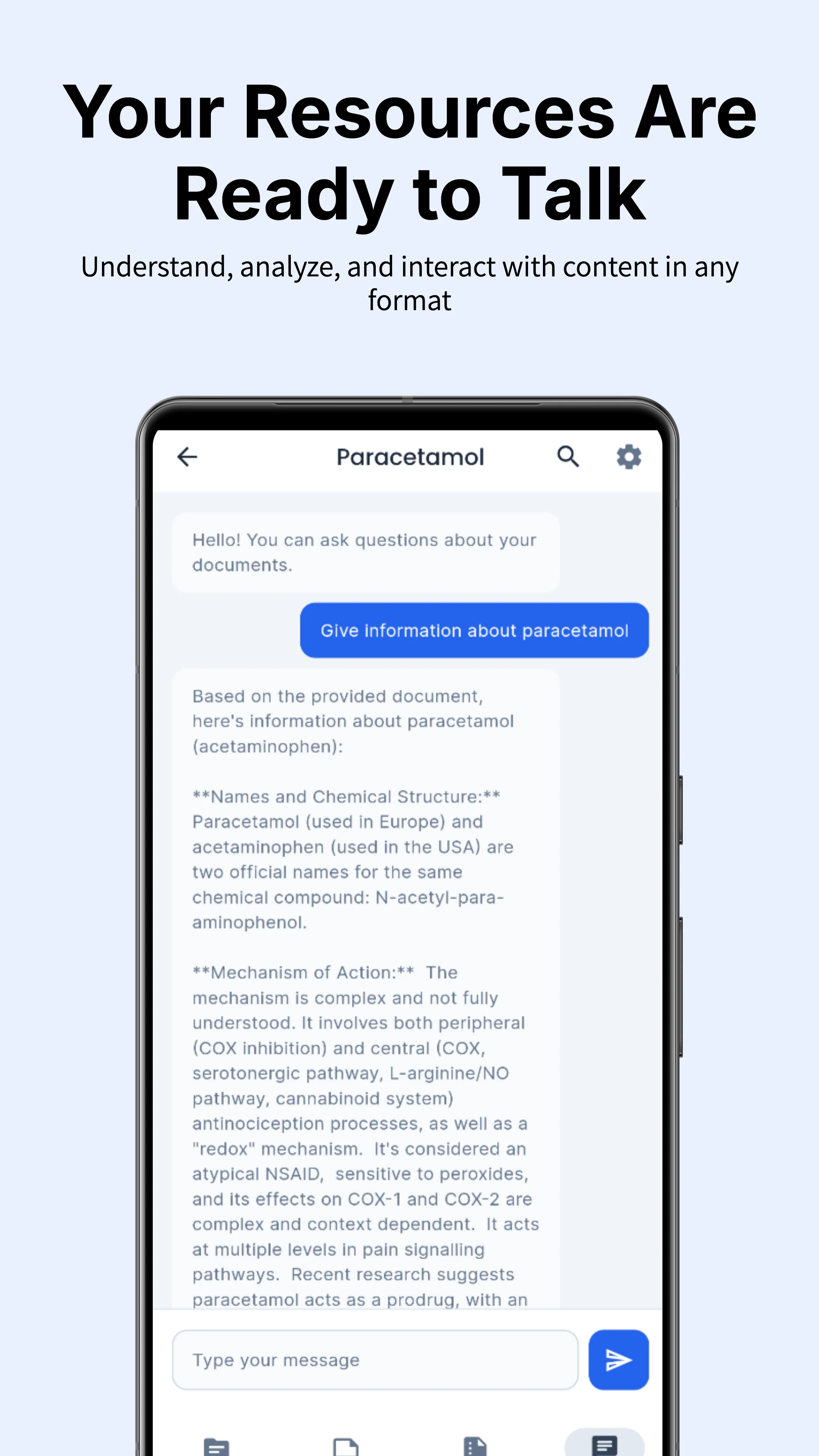 AI Document Summarizer Chat screenshot