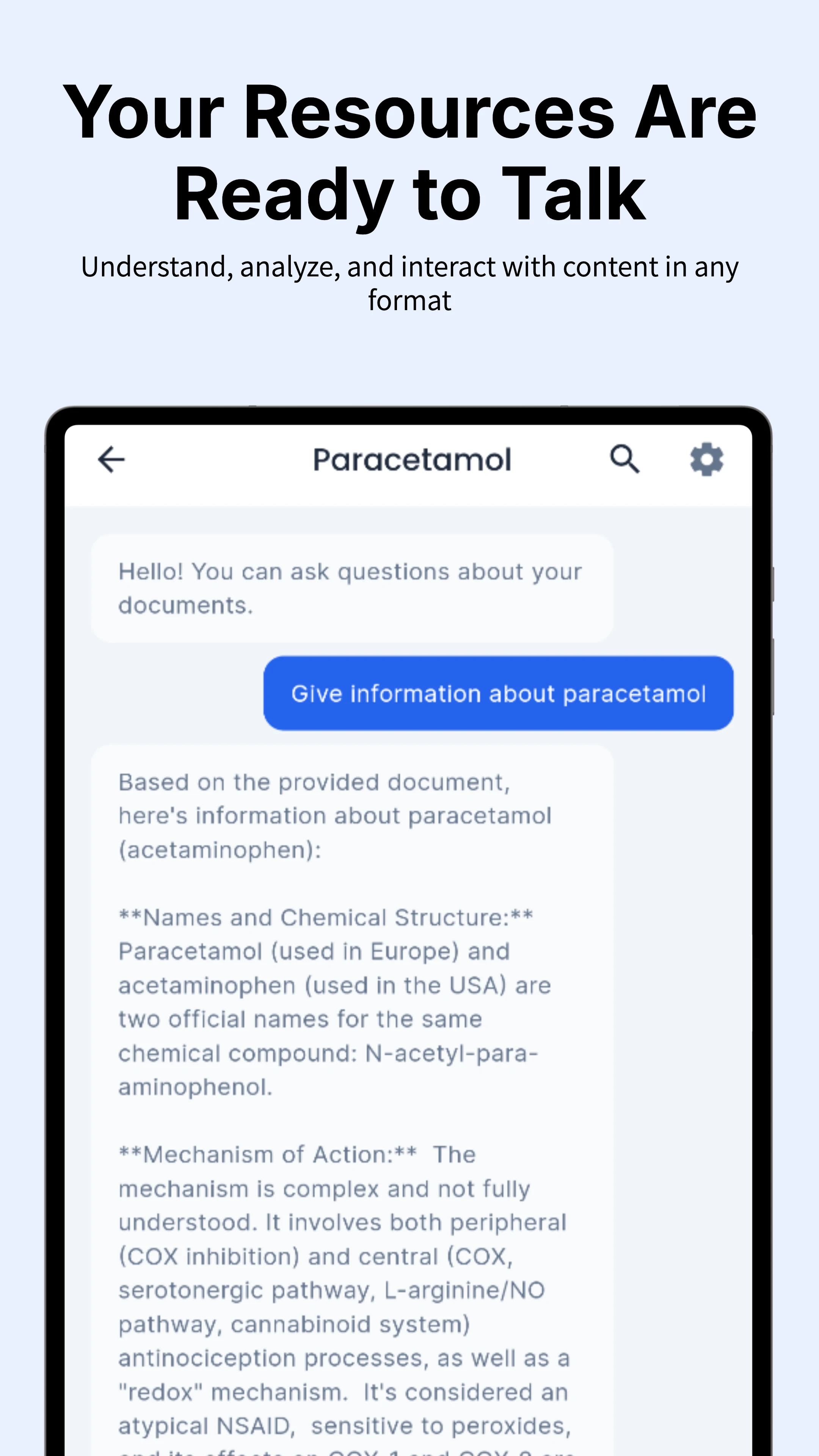 AI Document Summarizer Chat screenshot